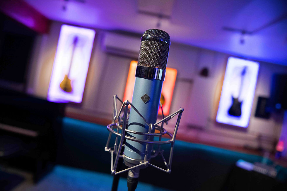 Fuzz Box’s studio microphone