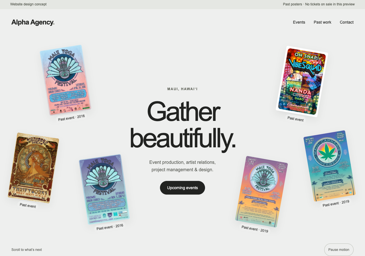 Alpha Agency website concept preview