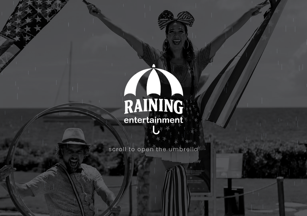 Raining Entertainment website preview